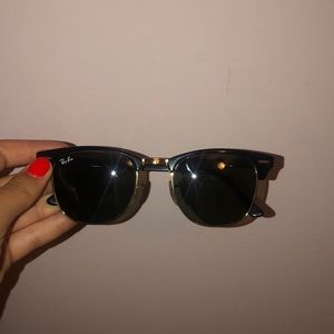 Ray Bans Clubmaster Sunglasses - BLACK